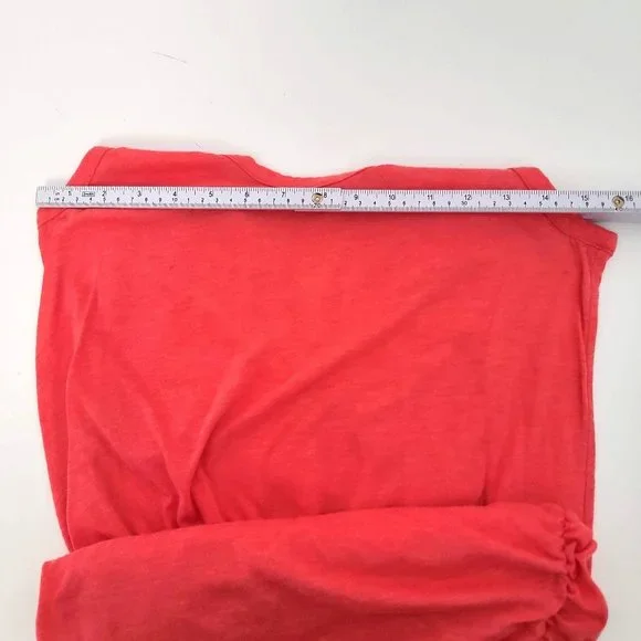 Soft Joie Coral Ruched Bottom Made in Peru Bodycon Tank Dress SZ Medium - Picture 10 of 12